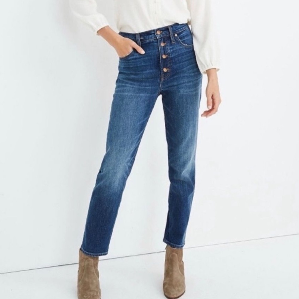 Madewell button ankle jean